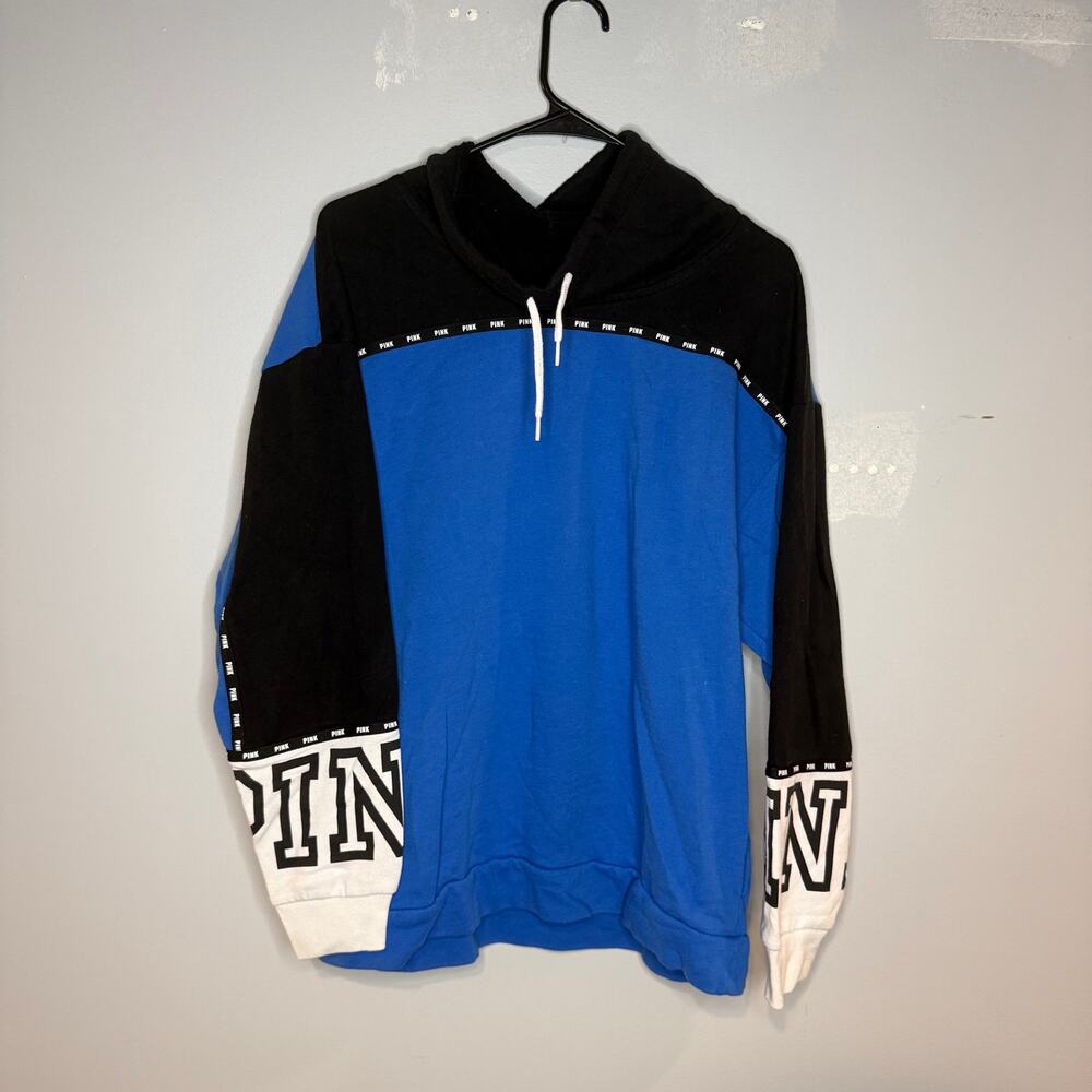 Pink victorias secret blue/black cowl neck sweater size m